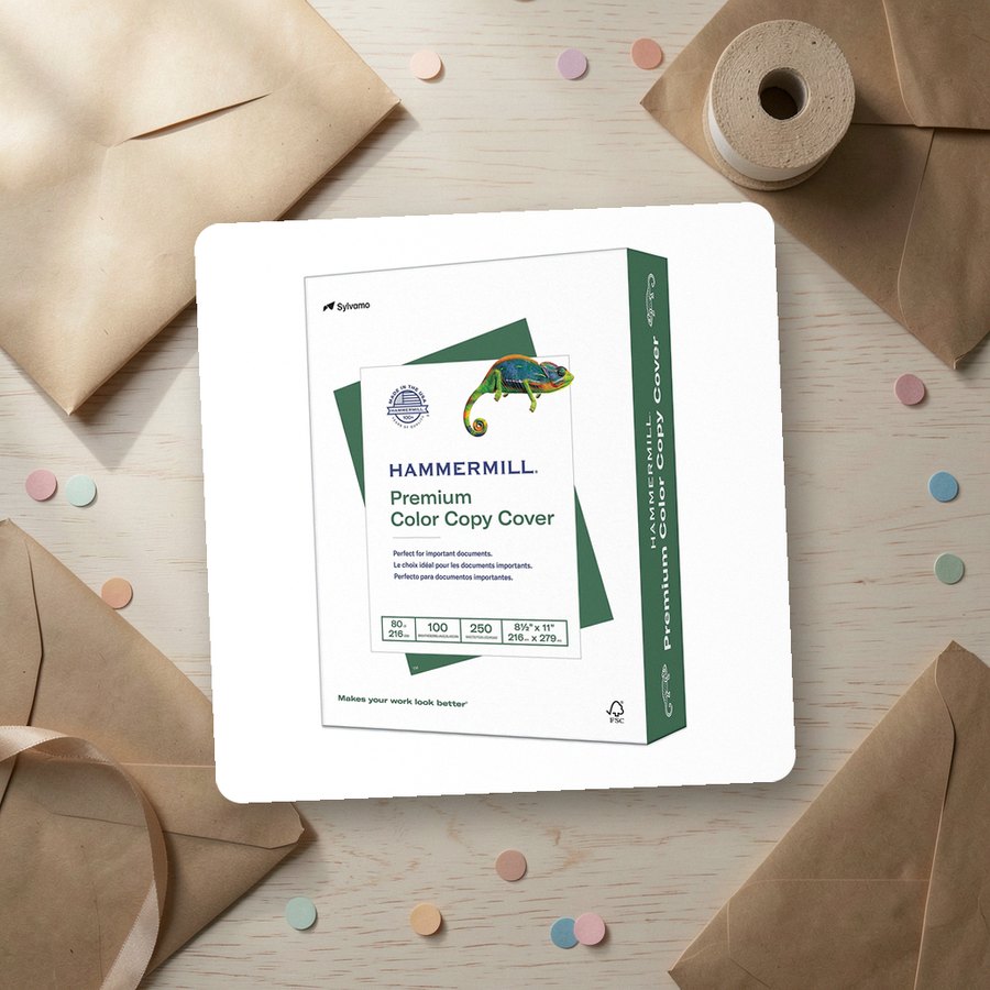 White cardstock, 80 lb cover