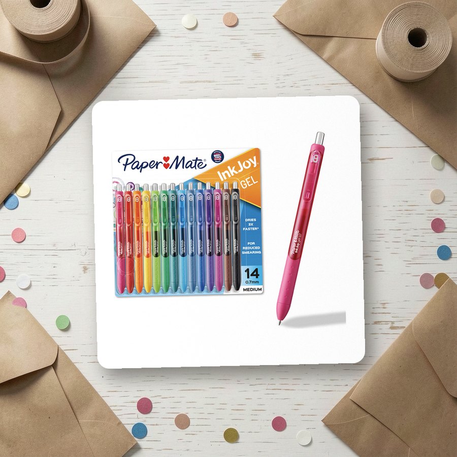 Gel pens in assorted colors