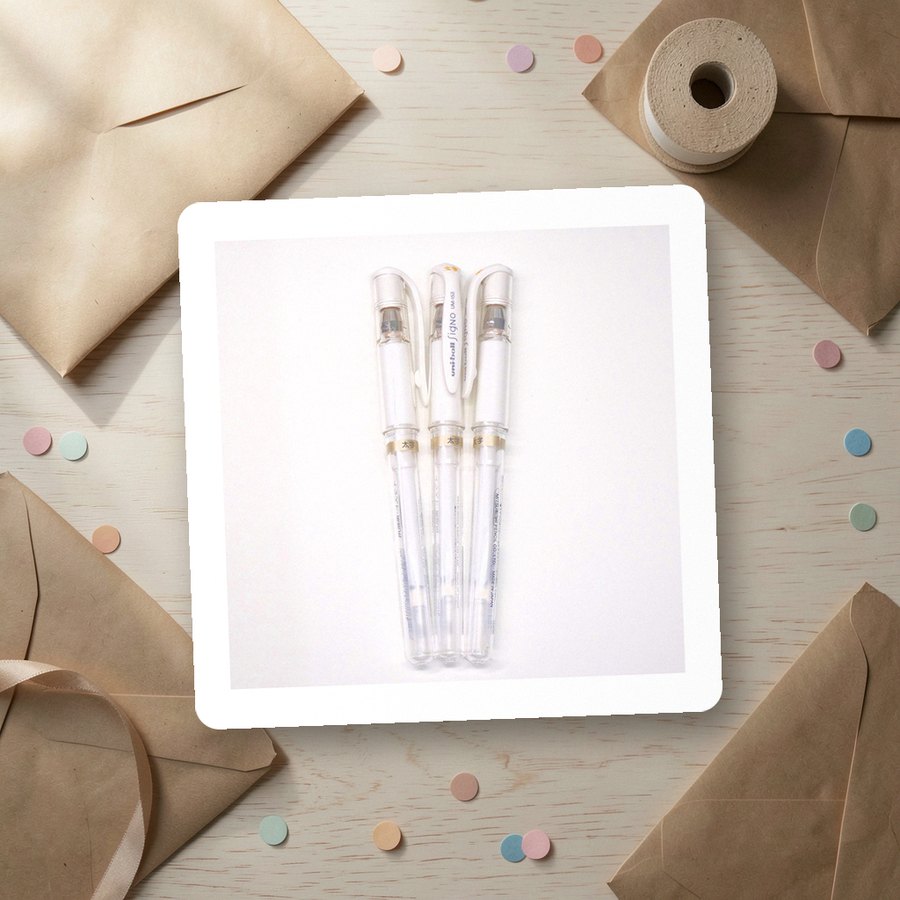 White gel pens