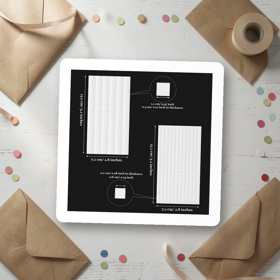 Double-sided foam squares