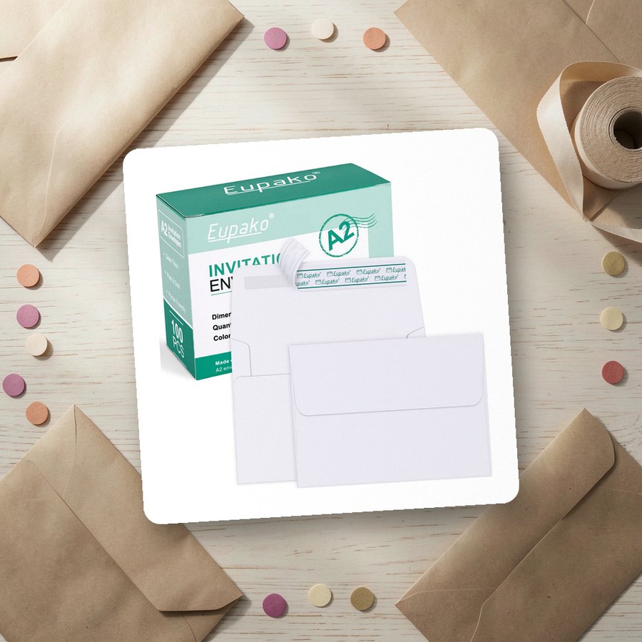 White A2 envelopes