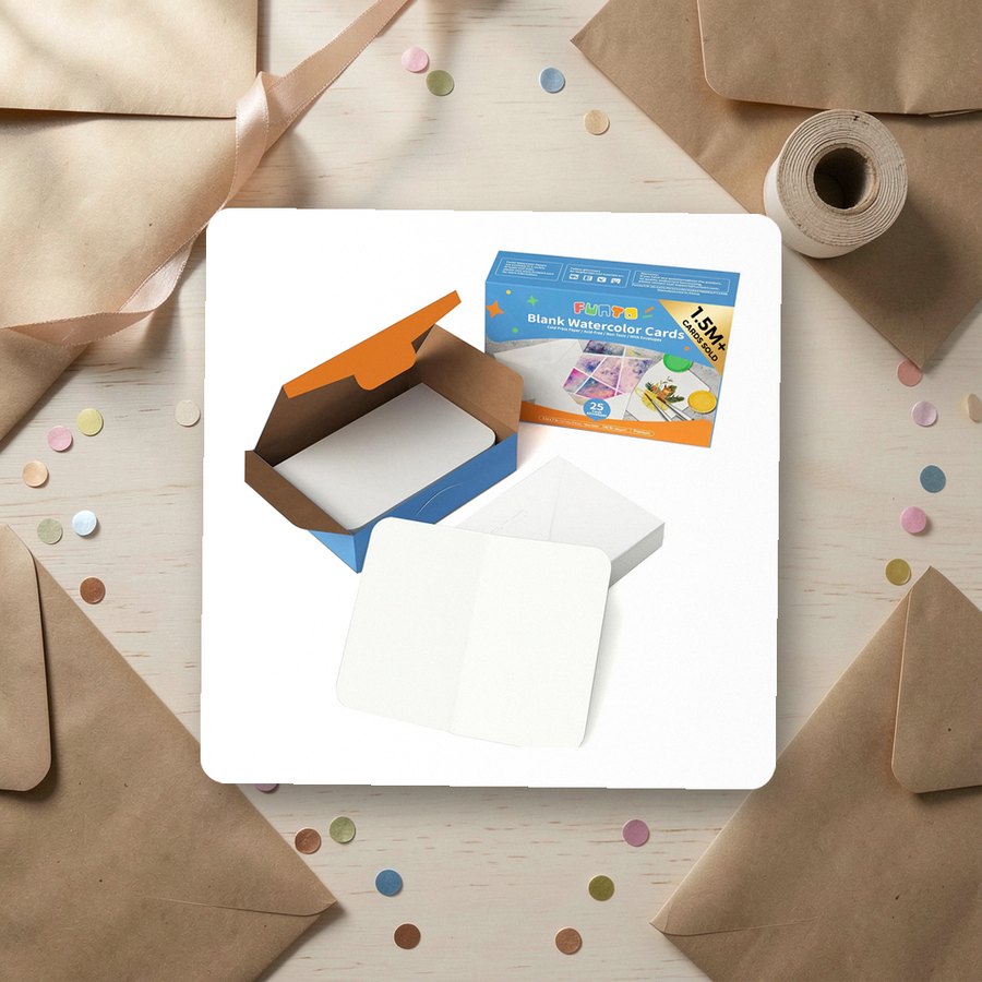 Blank 5 x 7 watercolor cards with envelopes