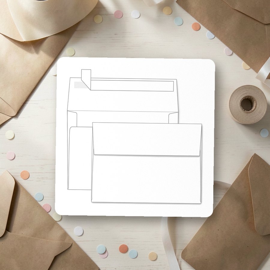 White A7 envelopes