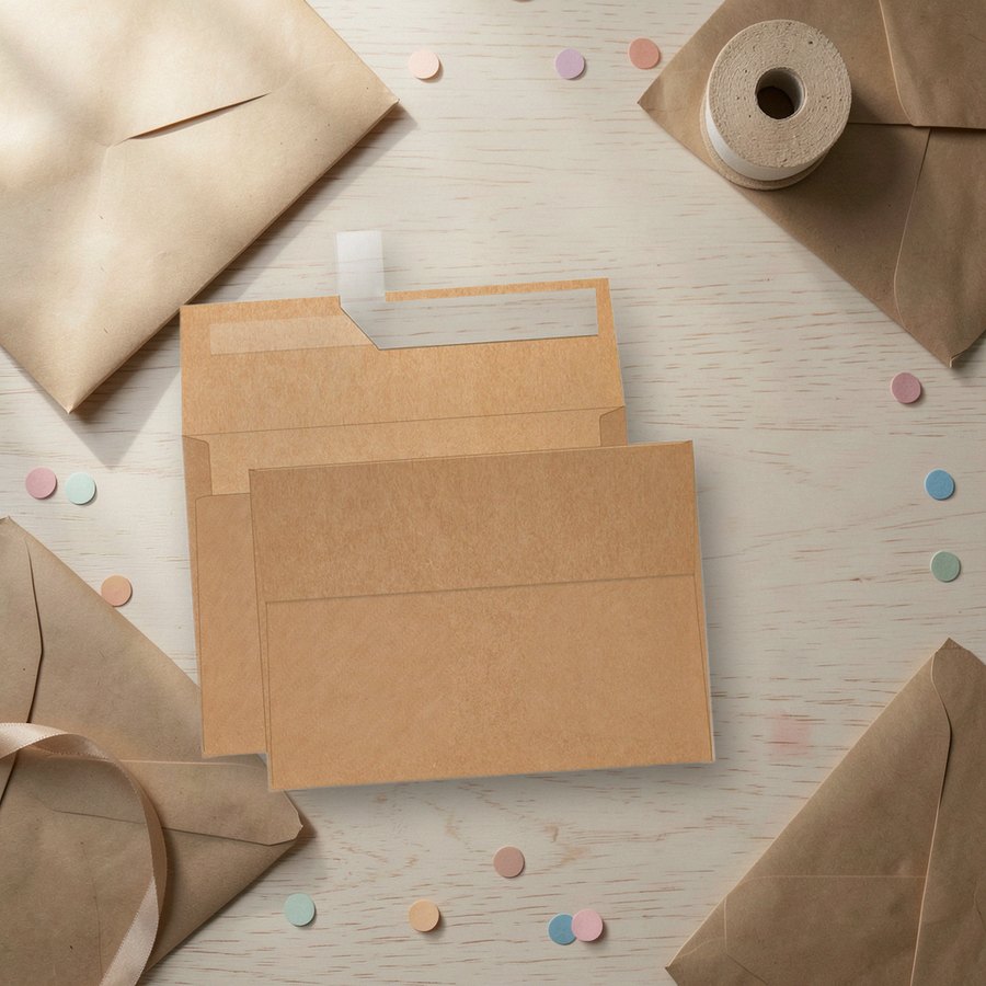 Kraft A7 envelopes
