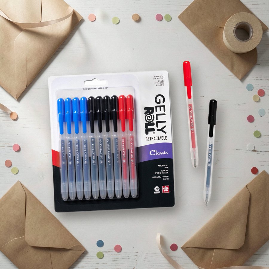 Metallic gel pens