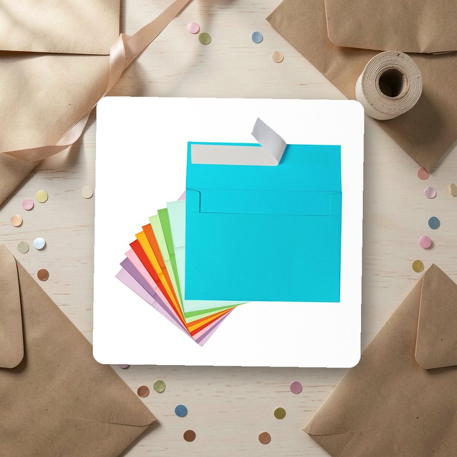 A7 envelopes in ten colors