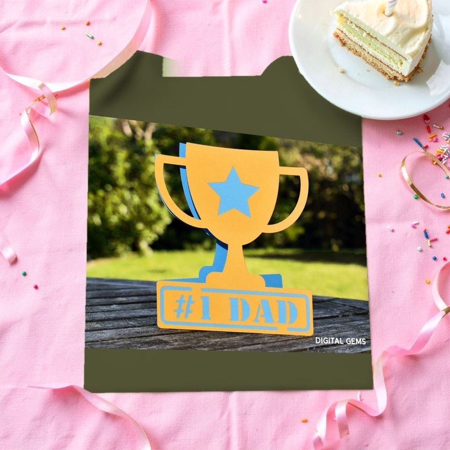 Trophy Fathers Day / Dad Birthday Card