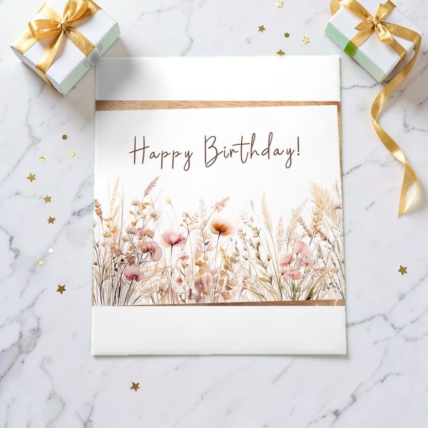 Wildflower Birthday Card