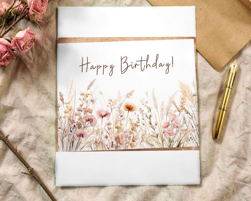 Wildflower Birthday Card